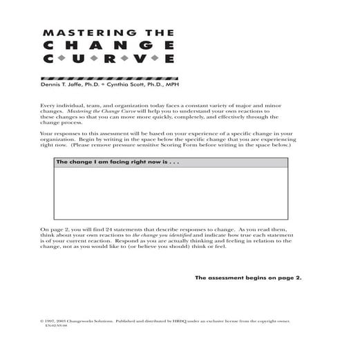 Mastering the Change Curve
