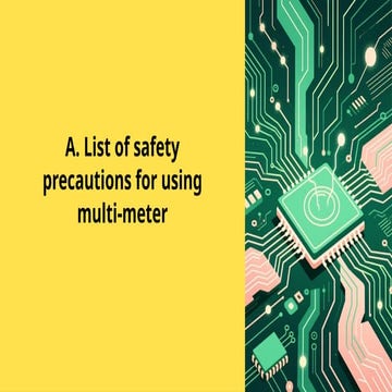 Digital multimeter safety tips | PPTX