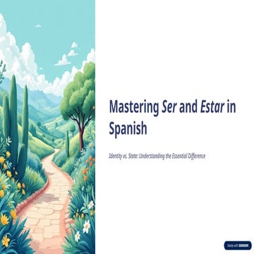 Mastering-Ser-and-Estar-in-Spanish, Verb to be in spanish | PPTX