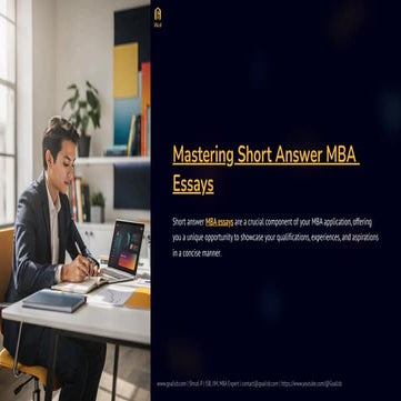 Mastering Short Answer MBA Essays: Writing Strategy, Structure ...