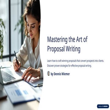 Master the art of sales proposal writing