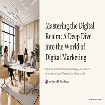 Mastering the Digital Realm: A Deep Dive into the World of Digital Marketing