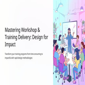 Mastering Rapid Training Design for Impactful Workshop Delivery | PPTX