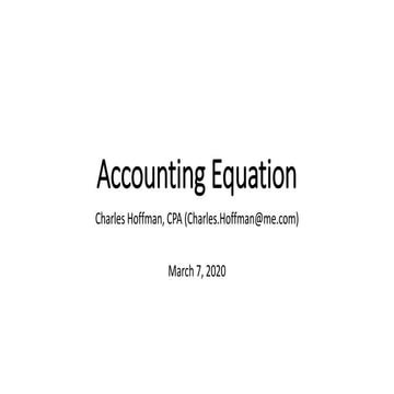 Accounting Equation Representation in XBRL
