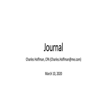 Journal Entries Represented in XBRL