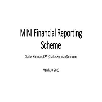 MINI Financial Reporting Scheme