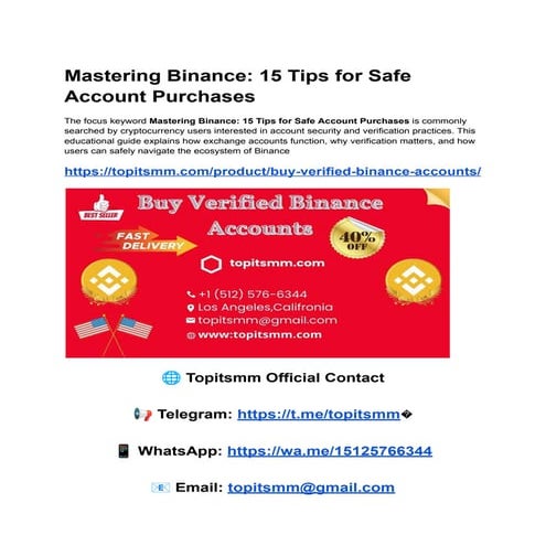 Mastering Binance_ 15 Tips for Safe Account Purchases.docx