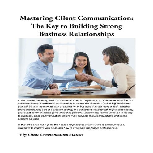 Mastering Client Communication_ The Key to Building Strong Business Relations...