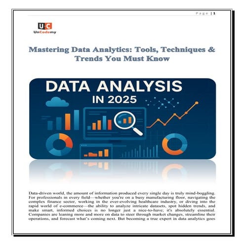 Data Analytics: Tools, Techniques &Trend