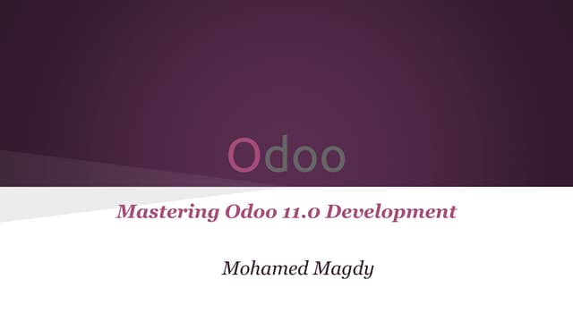 odoo 11.0 development (CRUD)