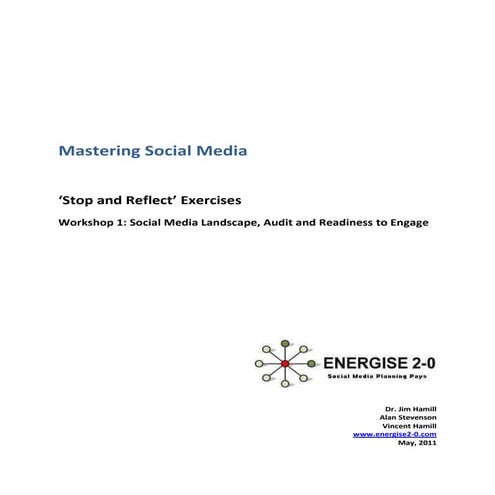 Mastering Social Media: Workshop 1 Exercises
