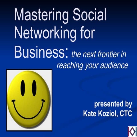 Mastering Social Networking For Business V5ba
