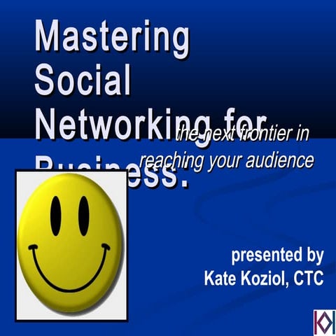 Mastering Social Networking For Business V5ba