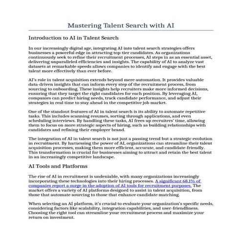 Mastering Talent Search with AI - in Talent Search