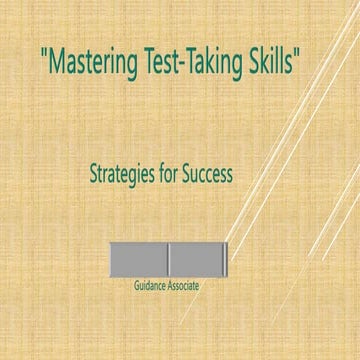 Mastering Test-Taking Skills, learning how to eliminate the mistake
