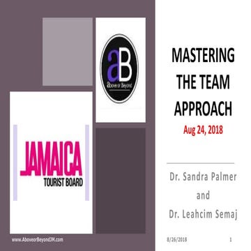 Mastering the  team approach   jtb-aug2018edit