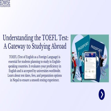 What is TOEFL ? | PDF