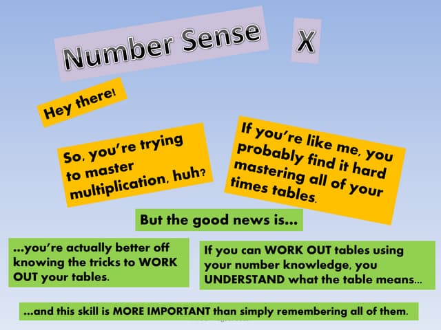 Mastering times tables- compensate