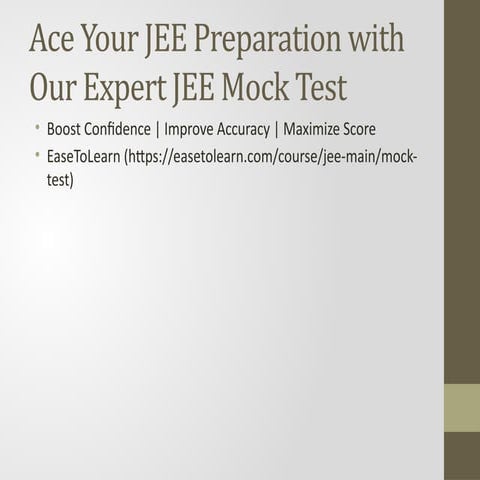 Master JEE Preparation with the Comprehensive JEE Mock Test ...