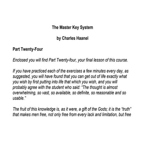Master key system   part 24