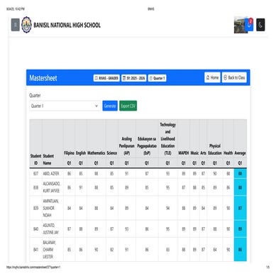 masterlist.pdf for convocation first quarter | PDF
