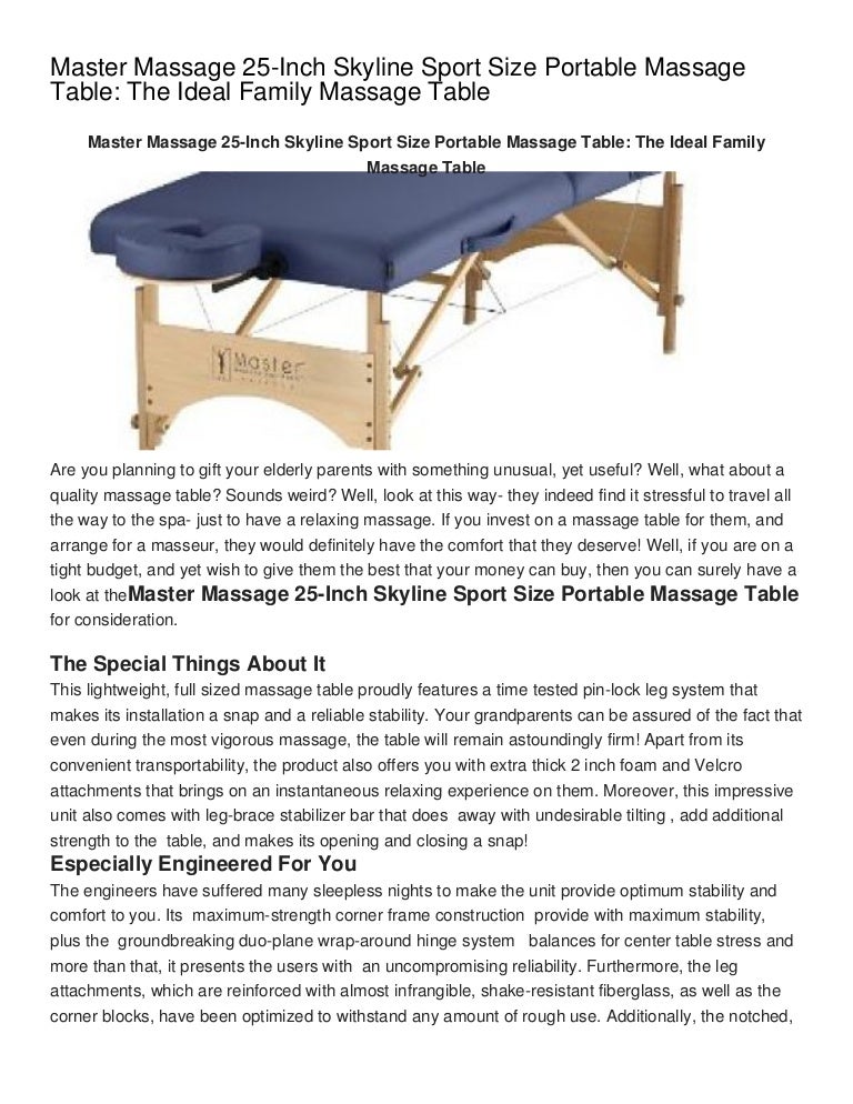Master Massage 25Inch Skyline Sport Size Portable Massage Table_ The…