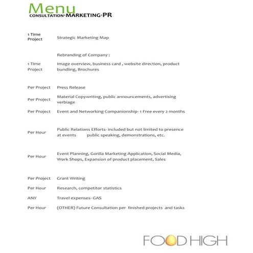 Master Menu | PDF