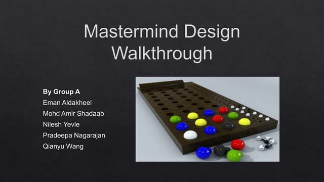 Mastermind design walkthrough