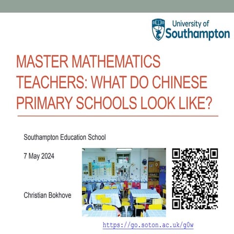 Master Mathematics Teachers in Chinese primary schools