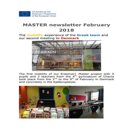 ERASMUS MASTER - Newsletter Denmark - Feb 2018