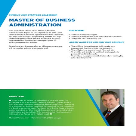 Brochure Master of business administration 