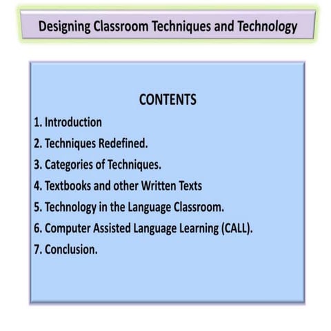 Master one 4th tfl lecture