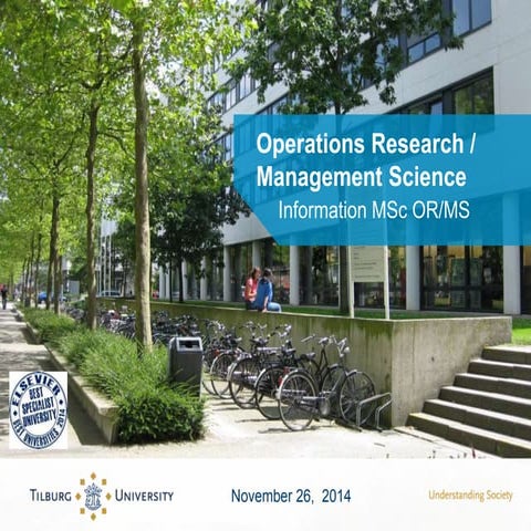 Master Operations Research and Management Science 2014