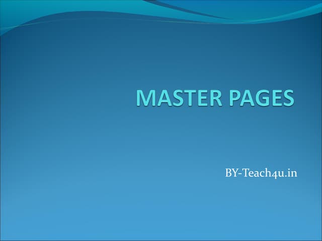 Master pages