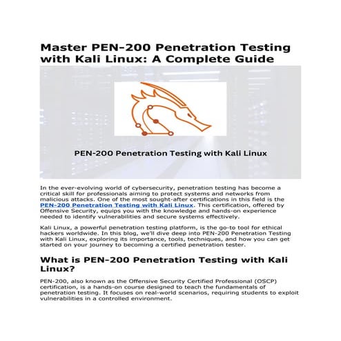 Master PEN-200 Penetration Testing with Kali Linux_ A Complete Guide.docx