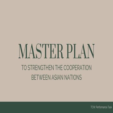 MASTER PLAN TCW