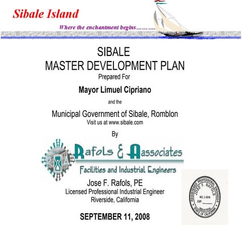 Sibale, Romblon Master Development Plan