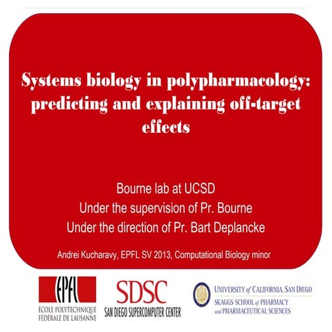 Systems biology in polypharmacology: explaining and predicting drug secondary effects. - master project