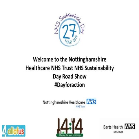 NHS Sustainability Day Nottingham Road Show 2014