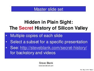 Secret History of Silicon Valley - Master Slide Deck