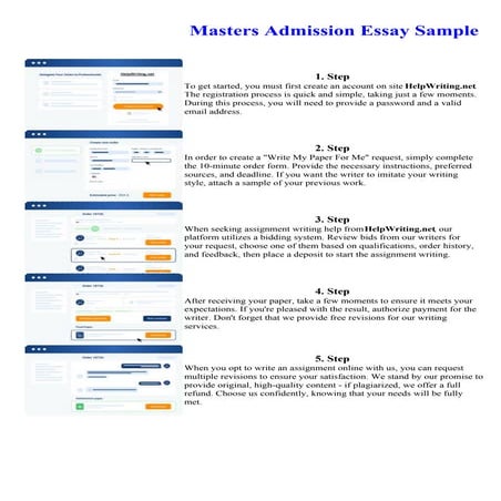 Masters Admission Essay Sample