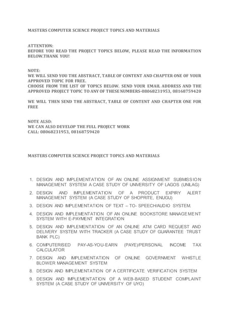 MASTERS COMPUTER SCIENCE PROJECT TOPICS AND MATERIALS.docx