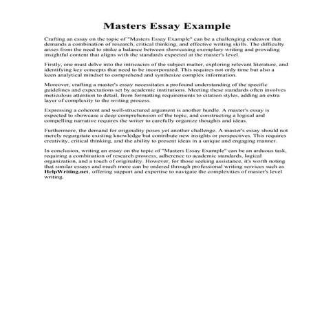 Masters Essay Example. 017 Masters Essay Example Level Global Warming ...