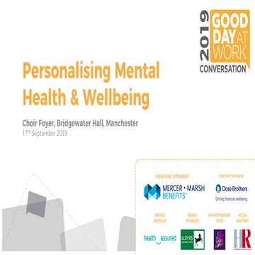 Good Day at Work Conversation 2019 - Choir Foyer