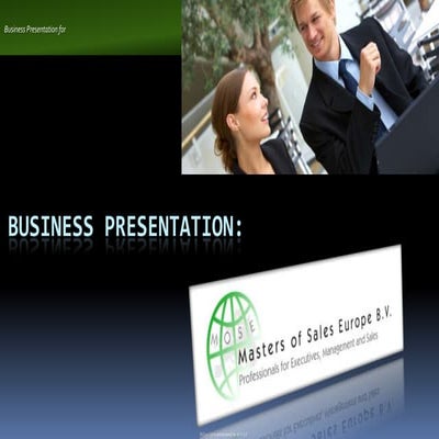 Masters Of Sales Europe Business Presentation