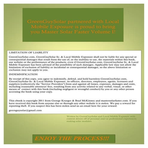 Master solar faster vol i