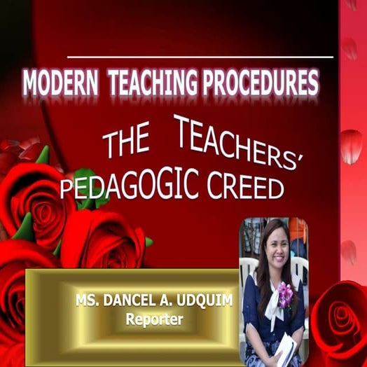 Teachers'  Pedagogic Creed