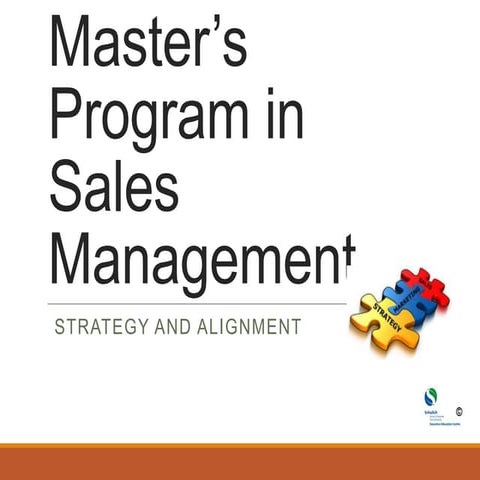 Master's program in sales management   strategy final