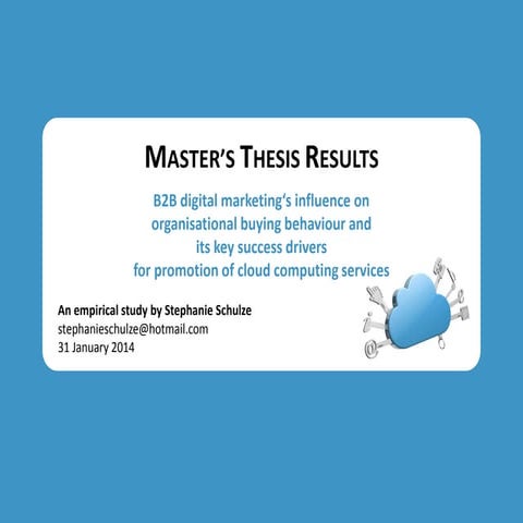 Digital marketing for cloud services_Master's thesis results