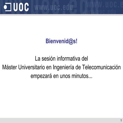 Master Ingeniería de telecomunicación UOC presentación_virtual